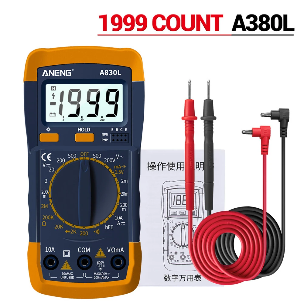 1Pc A830L Multimeter Tester Tool Mini Pocket Hand-held Digital Multimeter Multimetr LCD AC/DC Voltage Current Diode Frequency
1Pc A830L Multimeter Tester Tool Mini Pocket Hand-held Digital Multimeter Multimetr LCD AC/DC Voltage Current Diode Frequency