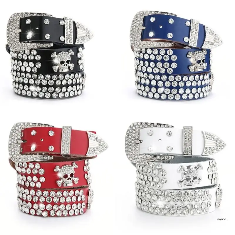 

Cowgirl Western Belt Bling Belts for Jeans Dress Bling Studded Leather Belt for Country Music Festival Horse Show Club