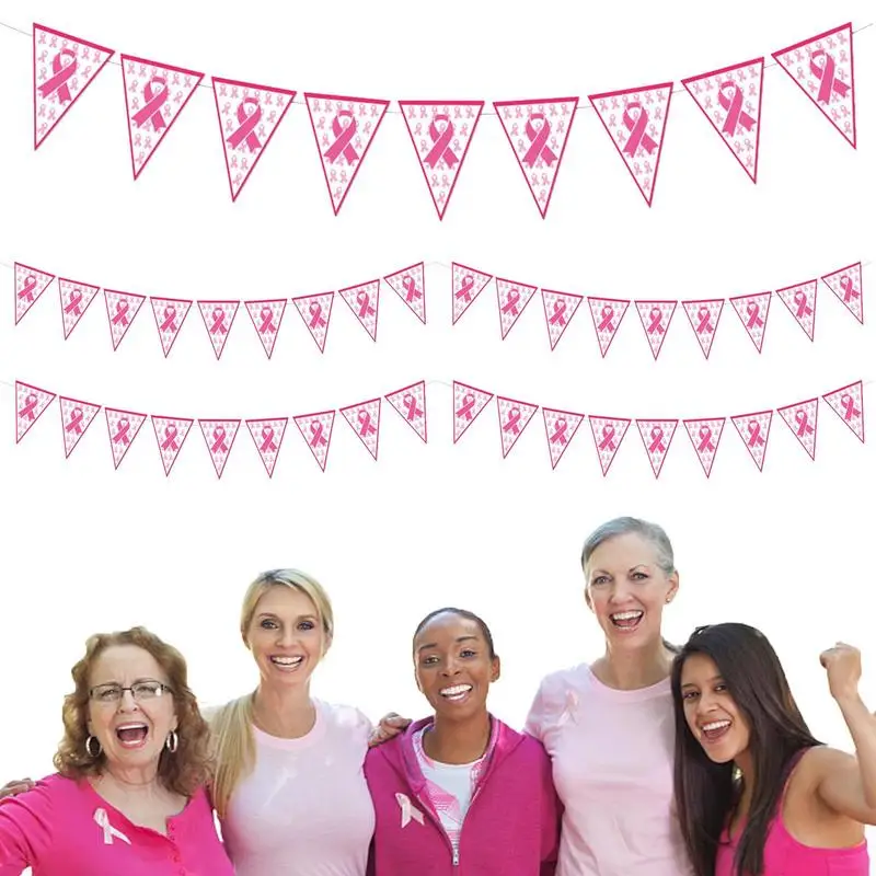 5Pcs Pink Ribbon Pennants Breast Cancer Awareness Banner Hope Faith Strength Courage Porch Sign Background for Party Wall Decor
5Pcs Pink Ribbon Pennants Breast Cancer Awareness Banner Hope Faith Strength Courage Porch Sign Background for Party Wall Decor