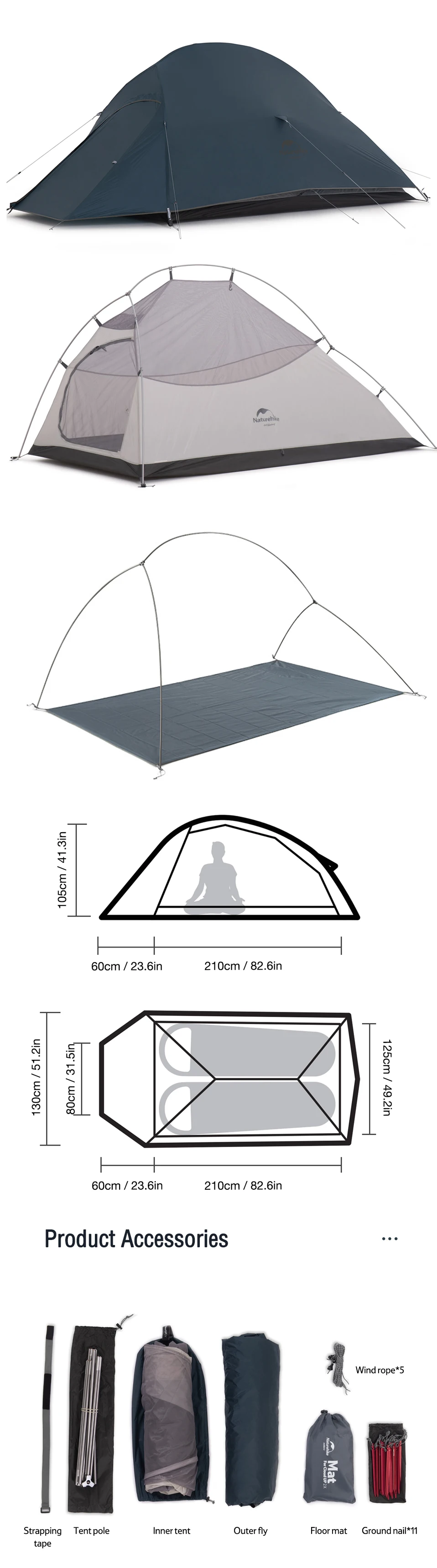 Naturehike Camping Tent Cloud Up 2 Person Tent Ultralight Hiking 1 2 Person Tent Double Layer Backpacking Tent With Mat Outdoor Naturehike Camping Tent Cloud Up 2 Person Tent Ultralight Hiking 1 2 Person Tent Double Layer Backpacking Tent With Mat Outdoor