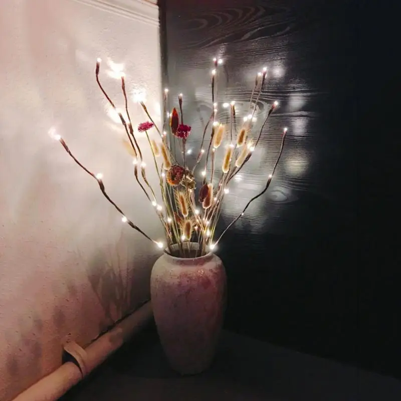 

Bulbs LED Branch Lights Decorative Lamp Natural Vase Filler Willow Lighted Branch Home Christmas Wedding Decorative Lights