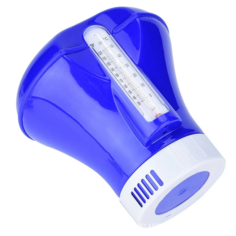 1 PCS Swimming Pool Floating Chlorine Dispenser Chlorine Tablet Dispenser Blue&White With Thermometer Disinfection
1 PCS Swimming Pool Floating Chlorine Dispenser Chlorine Tablet Dispenser Blue&White With Thermometer Disinfection