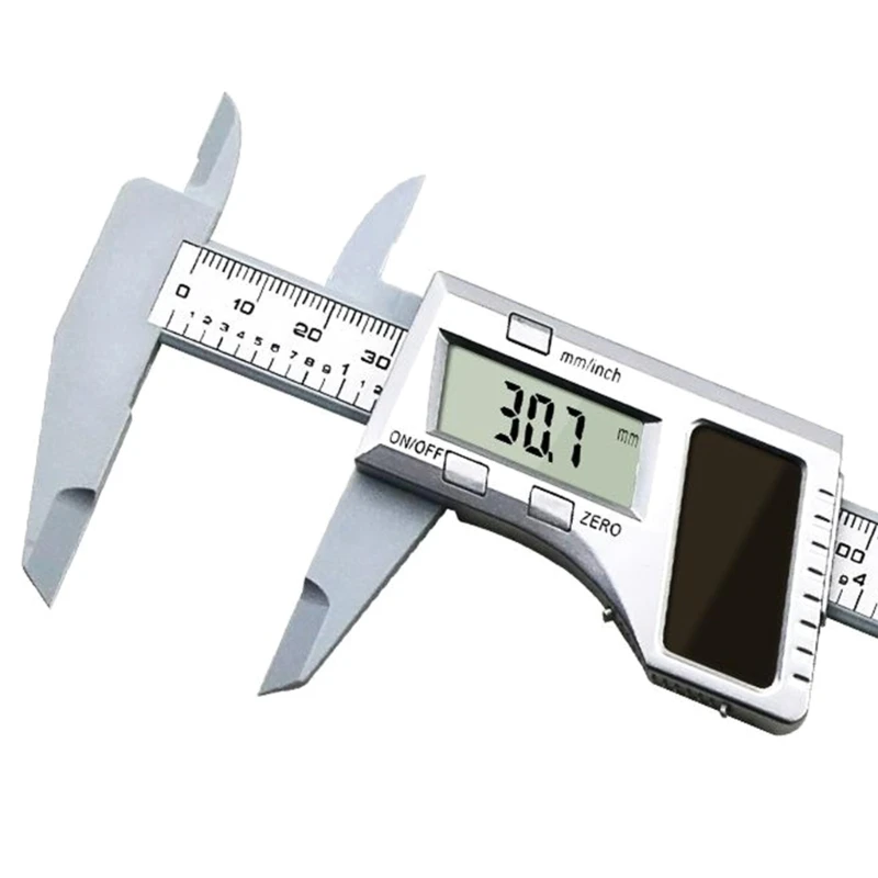 

Solar 0-150mm Vernier Caliper Plastic LCD Digital Caliper Instrument Depth Measuring Tools Electronic Micrometer Ruler Gauge 6"