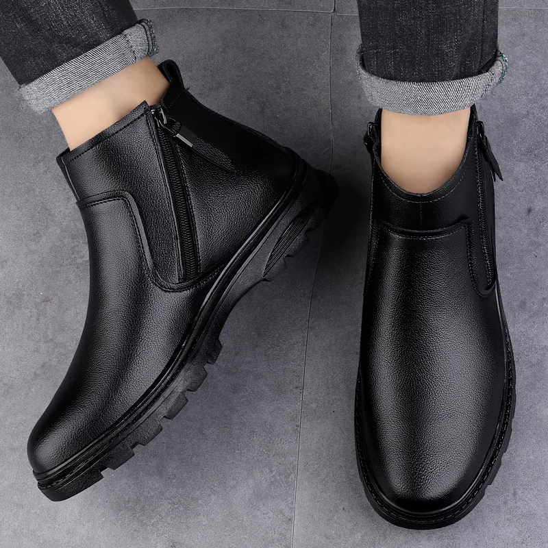 Business Mens Boots 2023 Outdoor Soft Leather Work Boots Motorcycle Anti-slip Wearable Boots Spring Winter Plus Velvet Man Boots
Business Mens Boots 2023 Outdoor Soft Leather Work Boots Motorcycle Anti-slip Wearable Boots Spring Winter Plus Velvet Man Boots