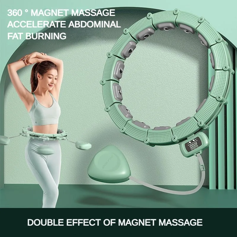 

24 Sections Smart Counting Hula Ring Hoops Fitness Massage Weight Loss Artifact Detachable Adjustable Weighted Circle Sport Hoop