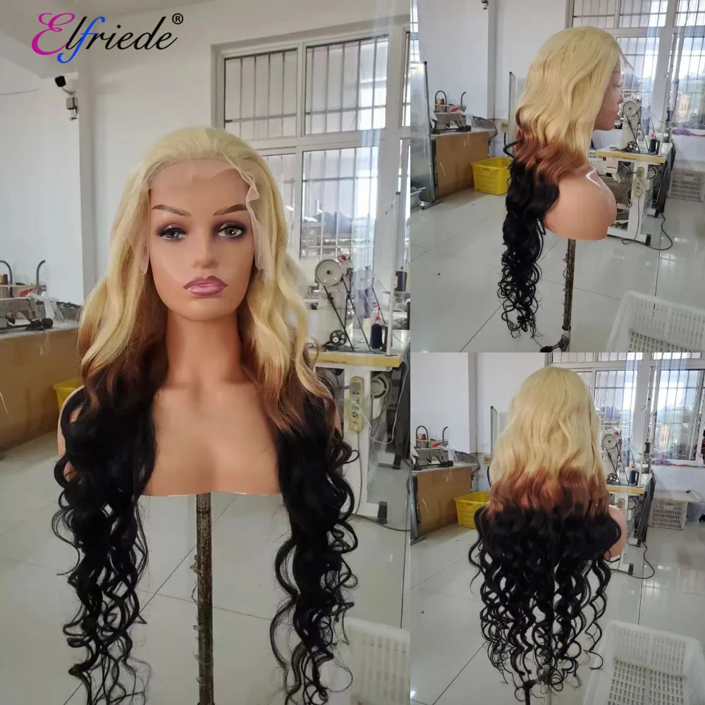 

Elfriede #T613/4/1B Colored Lace Front Wigs for Women Loose Wave 4x4 13X4 13X6 HD Lace Frontal Wig 100% Remy Human Hair Wigs