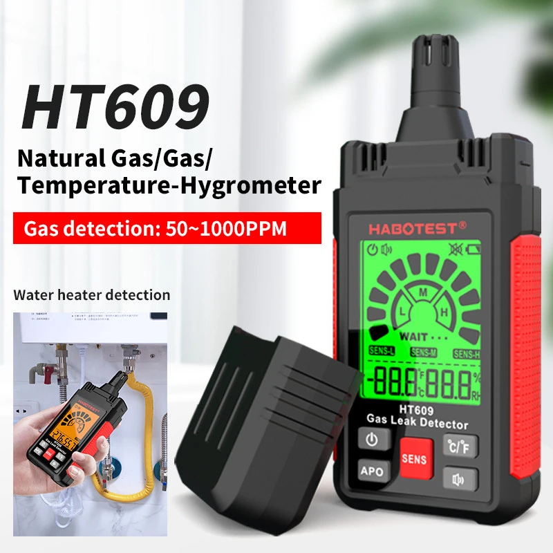 Детектор Утечки Газа HT609, детектор горючих газов со звуковым и визуальным сигналом и ЖК-дисплеем
Детектор Утечки Газа HT609, детектор горючих газов со звуковым и визуальным сигналом и ЖК-дисплеем