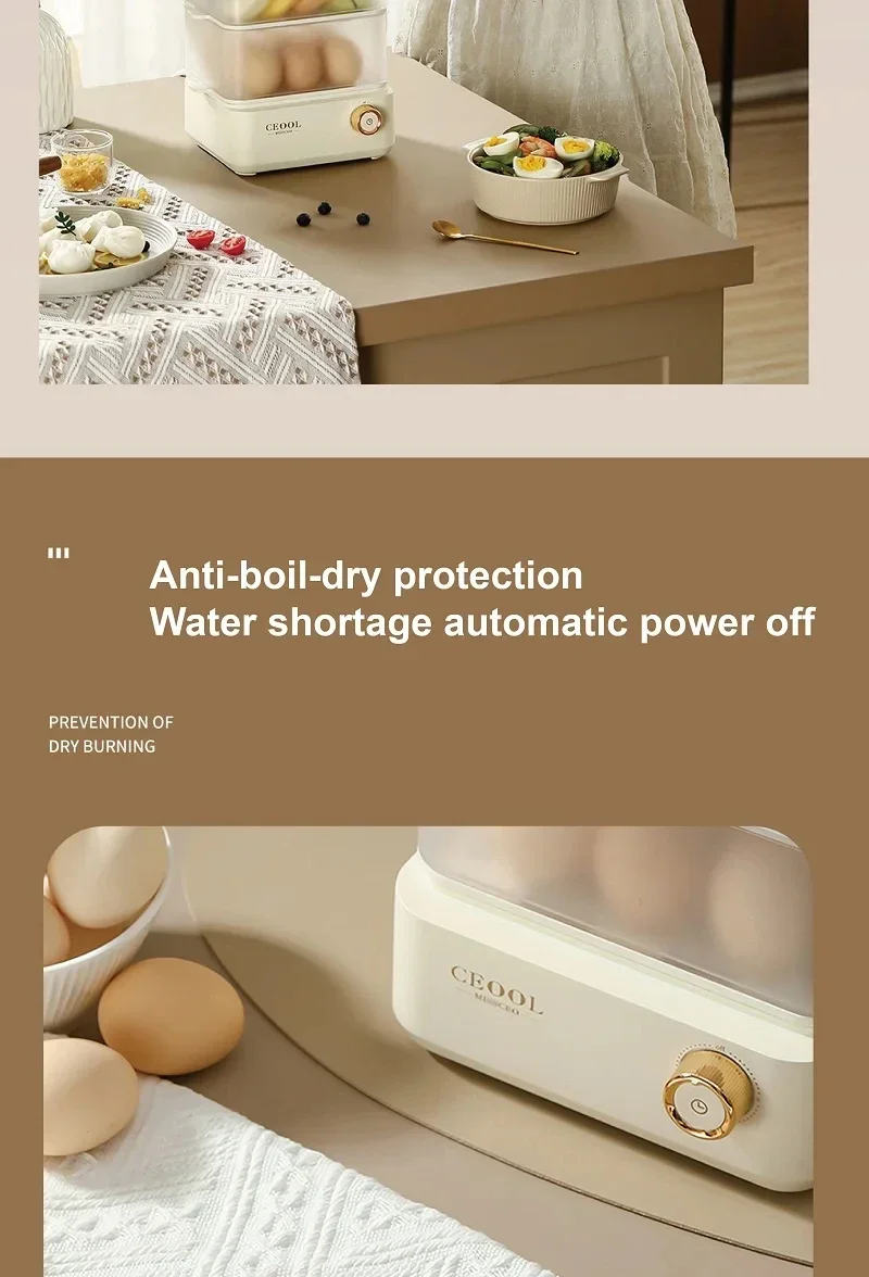 Double Layers Electric Egg Boiler Cooker Steamer for Corn Milk - Rapid Breakfast Multifunction Kitchen Cooking Appliance Double Layers Electric Egg Boiler Cooker Steamer for Corn Milk - Rapid Breakfast Multifunction Kitchen Cooking Appliance