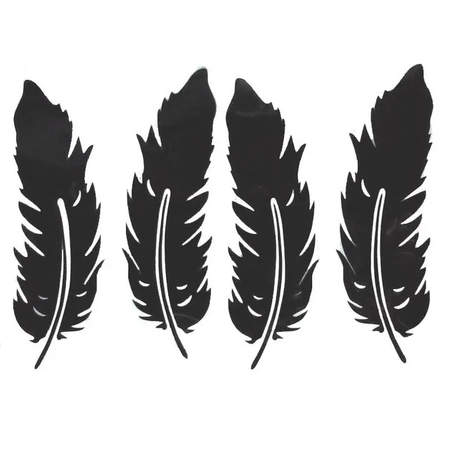 Black Color Feather Car Sticker 4 PCs
Black Color Feather Car Sticker 4 PCs