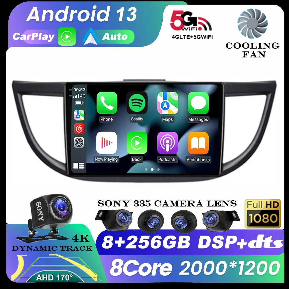 

10.1" Android 13 Auto For Honda CR-V CRV 4 RM RE 2011 - 2018 Car Radio Multimedia Video Player Navigation Stereo GPS Carplay DSP