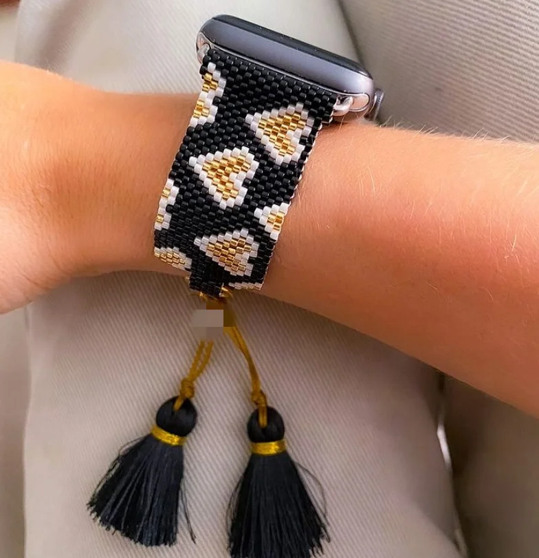 Лидер продаж, новый дизайн, роскошные бусины «Миюки», ремешок для Apple Watch Band Fitness 38/40/42/44 мм, умный ремешок для Apple Watch Band
Лидер продаж, новый дизайн, роскошные бусины «Миюки», ремешок для Apple Watch Band Fitness 38/40/42/44 мм, умный ремешок для Apple Watch Band