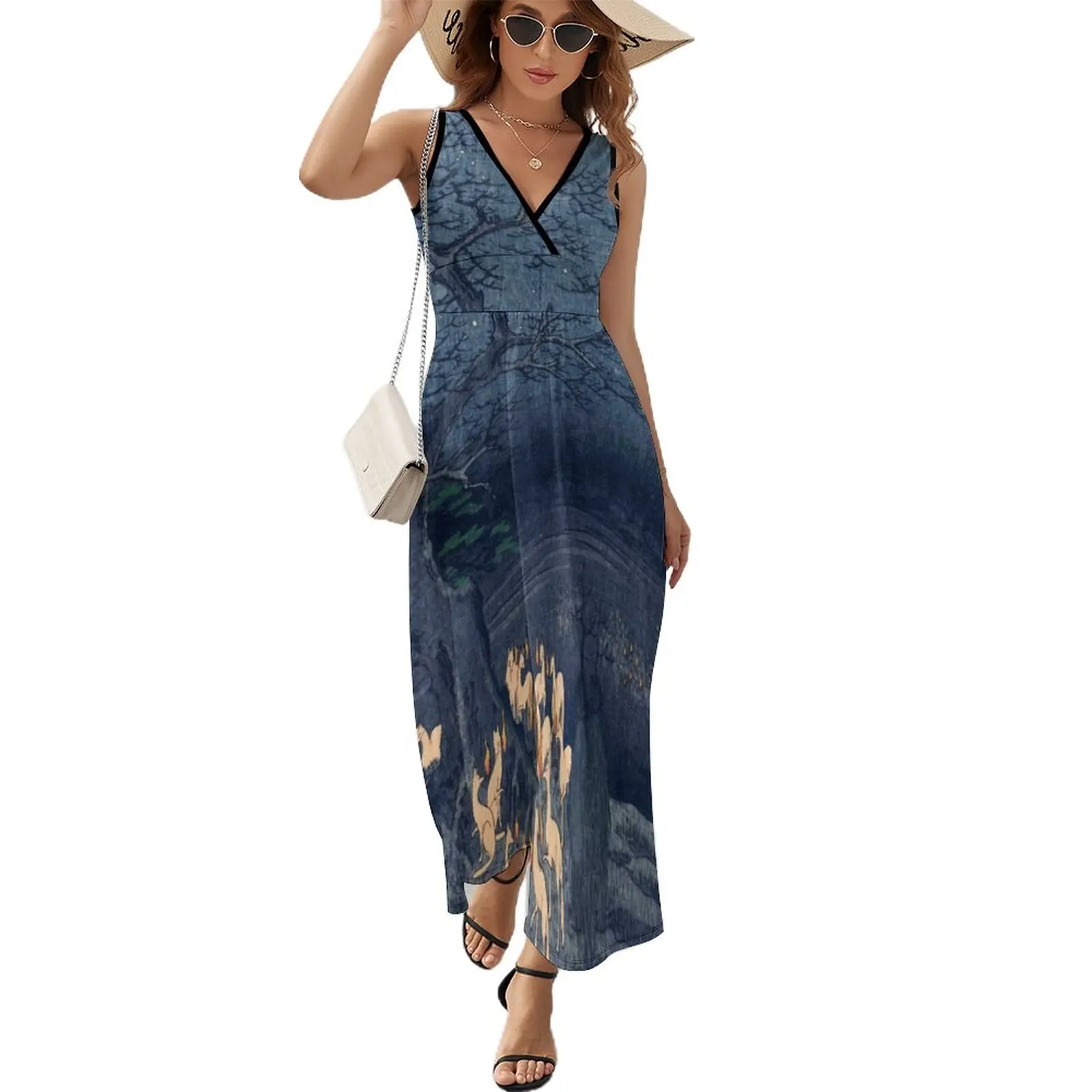 Foxes at Night Shrine Vintage Ukiyo-e Japanese Art Sleeveless Dress dress women elegant luxury
Foxes at Night Shrine Vintage Ukiyo-e Japanese Art Sleeveless Dress dress women elegant luxury