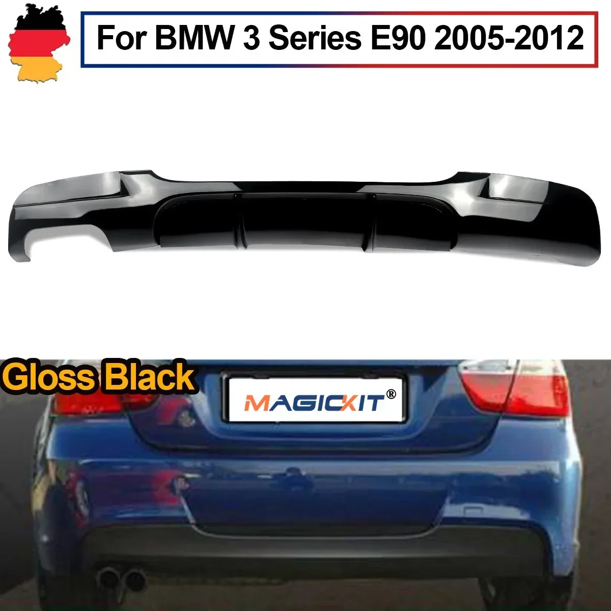 MagicKit For BMW E90 E91 320i 325i 2005-2012 Performance rear Sport bumper Diffuser Black
MagicKit For BMW E90 E91 320i 325i 2005-2012 Performance rear Sport bumper Diffuser Black