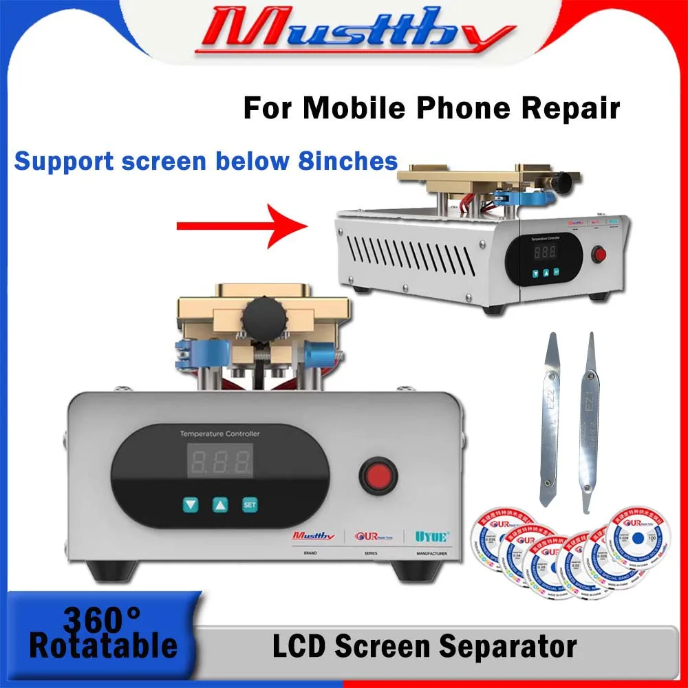 Musttby 360 Degree Rotatable LCD Screen Separator For Cell Phone 5G Below 8inches Super Suction Screen Repair Separating Machine
Musttby 360 Degree Rotatable LCD Screen Separator For Cell Phone 5G Below 8inches Super Suction Screen Repair Separating Machine