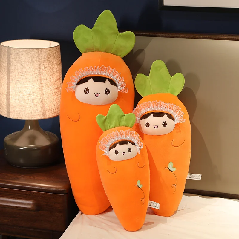Игрушка плюшевая Морковка с милым мультяшным лицом ребенка, 30-125 см, имитация овощей, строительные куклы, мягкие набивные игрушки для детей, подарок
Игрушка плюшевая Морковка с милым мультяшным лицом ребенка, 30-125 см, имитация овощей, строительные куклы, мягкие набивные игрушки для детей, подарок