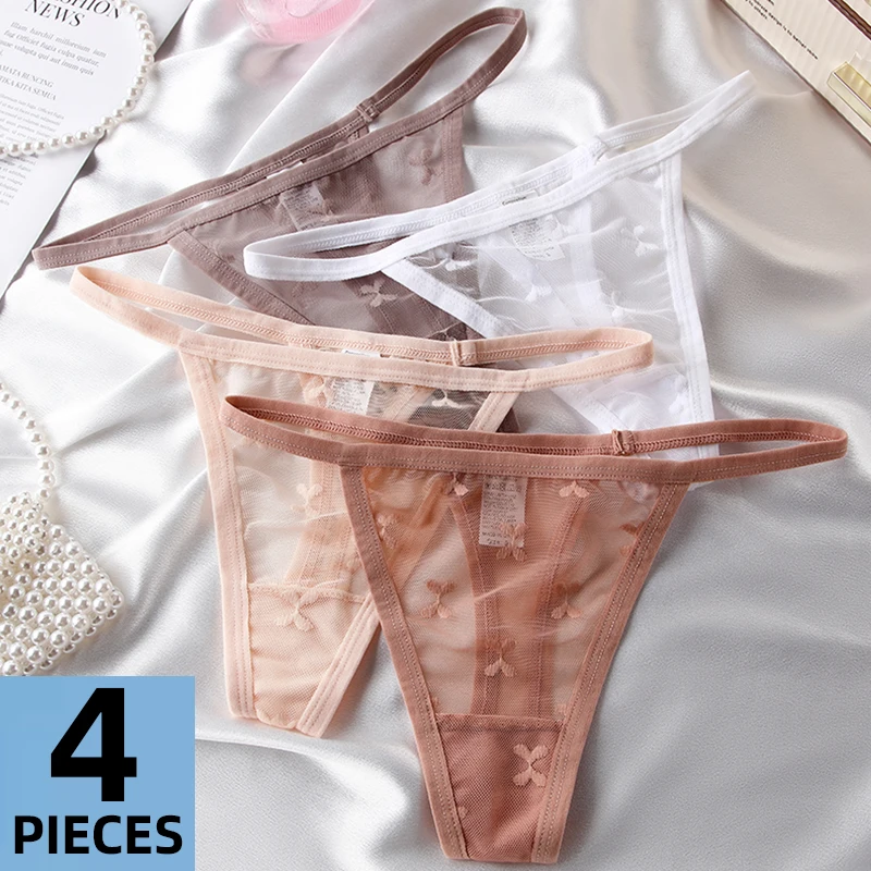4PCS/Set Mesh Transparent Thong Women Panties Underwear Women Seamless G-String Female Underpants Intimates Lingerie M-XL
4PCS/Set Mesh Transparent Thong Women Panties Underwear Women Seamless G-String Female Underpants Intimates Lingerie M-XL