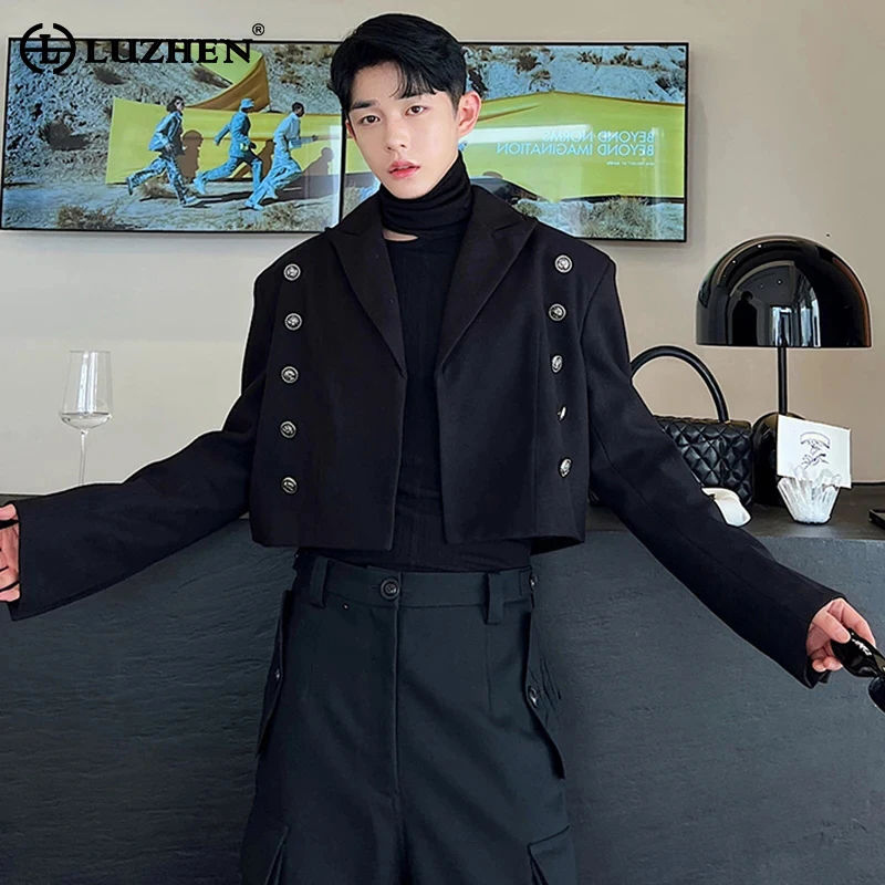 LUZHEN Elegant Men's Jackets Coat Double Breasted Knit Short Coat Fashion Korean Style Niche Design Male Casual Outerwear 27dbe6
LUZHEN Elegant Men's Jackets Coat Double Breasted Knit Short Coat Fashion Korean Style Niche Design Male Casual Outerwear 27dbe6