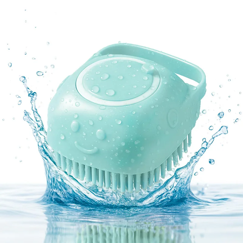 Silicone Pet Grooming Massage Brush – Cute Smile Design Relaxing Brush for Dogs & Cats (1PC) Silicone Pet Grooming Massage Brush – Cute Smile Design Relaxing Brush for Dogs & Cats (1PC)