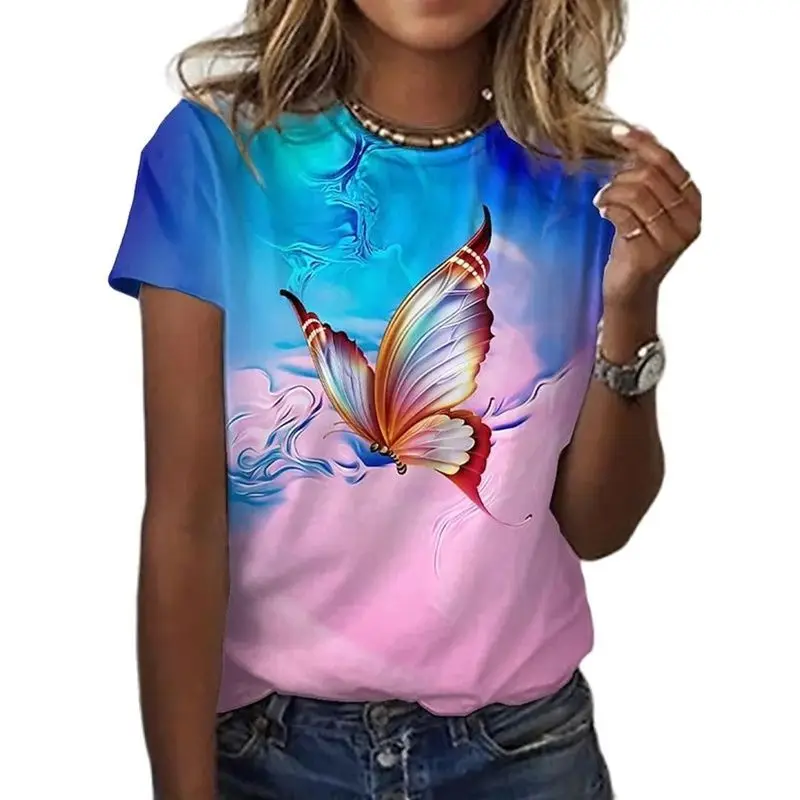 2023 New Women's Oversized T-shirt Casual Ladies Short Sleeve T-shirts 3d Printed Round Neck Blouse Butterfly Harajuku Loose
2023 New Women's Oversized T-shirt Casual Ladies Short Sleeve T-shirts 3d Printed Round Neck Blouse Butterfly Harajuku Loose