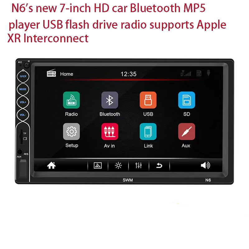 

5pcs N6 New Apple Xr Internet Car Mp5/mp3 Card Player Radio Bluetooth Reverse Image