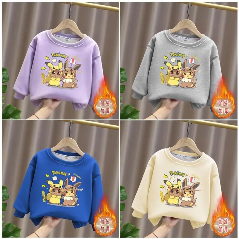 Pokemon Anime Cartoon Eevee Pikachu Boys Girls Long Sleeve Pullover Sweater Children Autumn Winter Clothes Cute Sweatshirts Top
Pokemon Anime Cartoon Eevee Pikachu Boys Girls Long Sleeve Pullover Sweater Children Autumn Winter Clothes Cute Sweatshirts Top