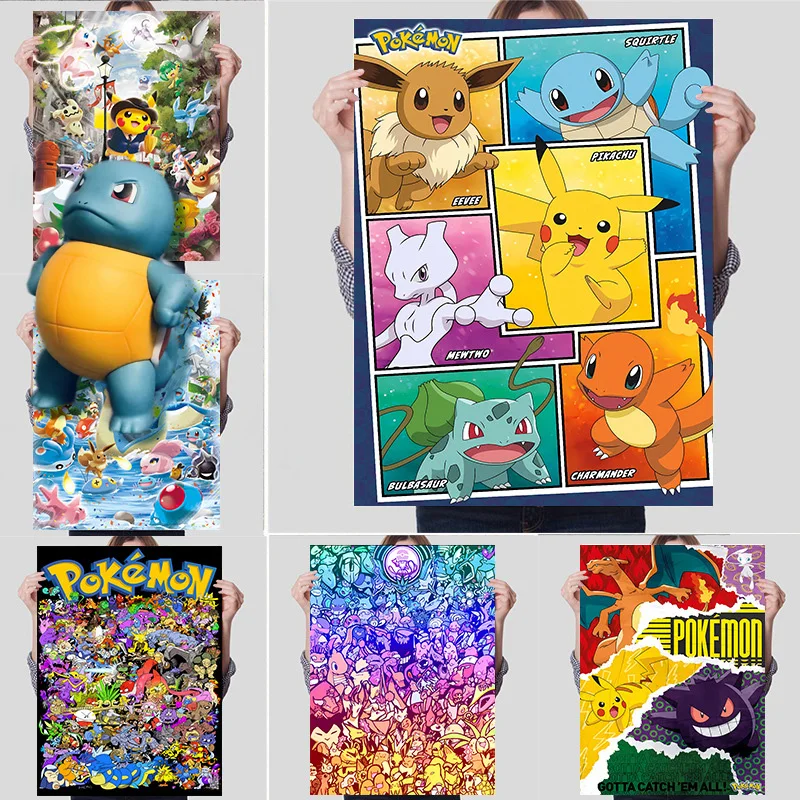 Pokémon Classic Anime Poster Pikachu Eevee Psyduck Gengar Cartoon Series DIY Home Theater Bar Cafe Decor Art Wall Painting
Pokémon Classic Anime Poster Pikachu Eevee Psyduck Gengar Cartoon Series DIY Home Theater Bar Cafe Decor Art Wall Painting