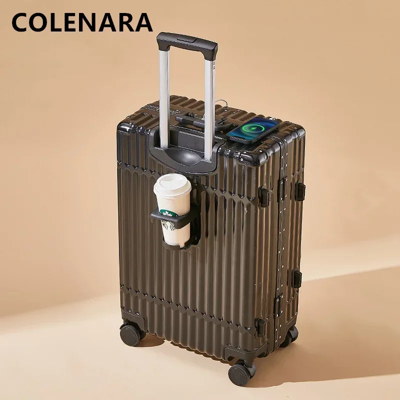 COLENARA Rolling Luggage PC Aluminum Frame 20" Boarding Case USB Charging Trolley Case 22"24 Trolley Case 26" Cabin Suitcase
COLENARA Rolling Luggage PC Aluminum Frame 20" Boarding Case USB Charging Trolley Case 22"24 Trolley Case 26" Cabin Suitcase