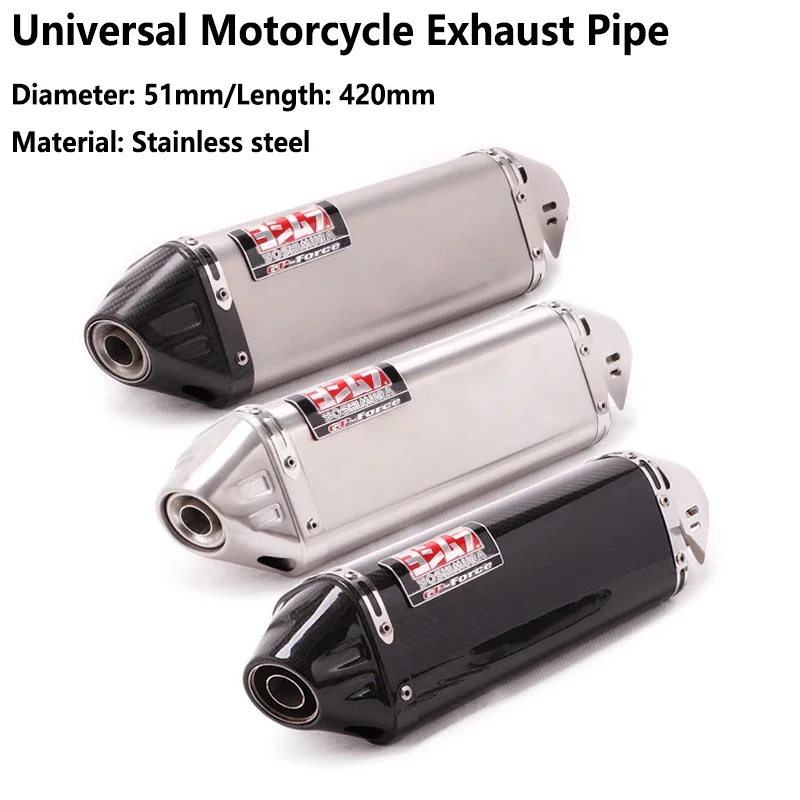 51mm Universal Motorcycle Exhaust Muffler Carbon Fiber Yoshimura DB Killer Escape Moto For Honda Yamaha NVX NMAX155 FZ400 Z900
51mm Universal Motorcycle Exhaust Muffler Carbon Fiber Yoshimura DB Killer Escape Moto For Honda Yamaha NVX NMAX155 FZ400 Z900