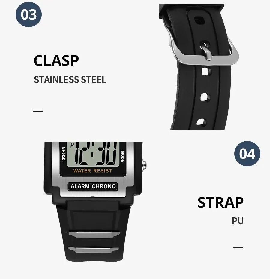 Men Rectangular Sports Electronic Watch Waterproof 50M Night Light Large Screen Alarm Clock Trend Retro Style 11 Mallzona S67d940834916478e9668fba020199f2fQ Men Rectangular Sports Electronic Watch Waterproof 50M Night Light Large Screen Alarm Clock Trend Retro Style Mallzona