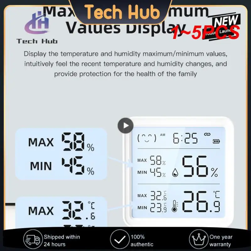 1~5PCS Tuya Temperature Humidity Sensor with Backlight Compatible with APP Remote Control Thermometer Hygrometer
1~5PCS Tuya Temperature Humidity Sensor with Backlight Compatible with APP Remote Control Thermometer Hygrometer