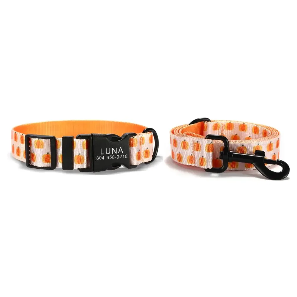 Personalized Pet Collar Customized Nameplate ID Adjustable Candy Pumpkin Soft Fiber Cat Dog Collars Lead Leash
Personalized Pet Collar Customized Nameplate ID Adjustable Candy Pumpkin Soft Fiber Cat Dog Collars Lead Leash