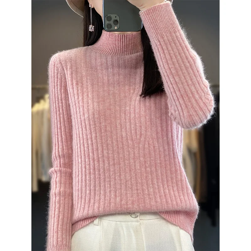 Jueqi Cashmere Sweater Women's Half High Neck Pullover Sweater 100% Pure Wool Knitted Underlay RT-929
Jueqi Cashmere Sweater Women's Half High Neck Pullover Sweater 100% Pure Wool Knitted Underlay RT-929