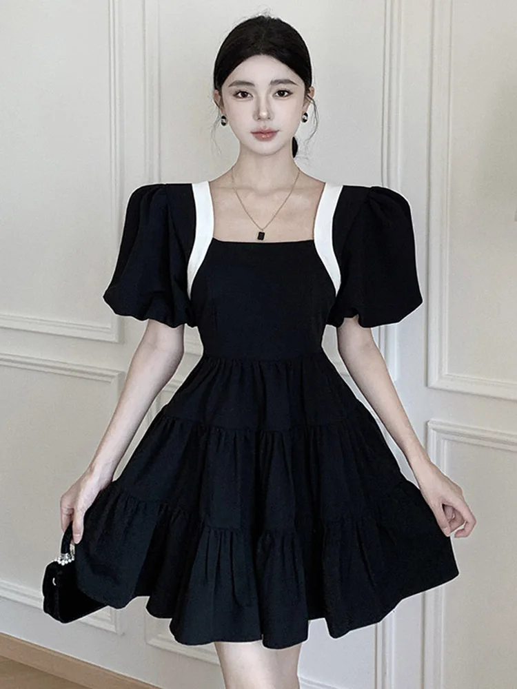 Summer Fashion Women Evening Dress Vintage Square Collar Black Sexy Backless Bow Slim Mini Party Club Prom Femme Mujer Vestidos
Summer Fashion Women Evening Dress Vintage Square Collar Black Sexy Backless Bow Slim Mini Party Club Prom Femme Mujer Vestidos