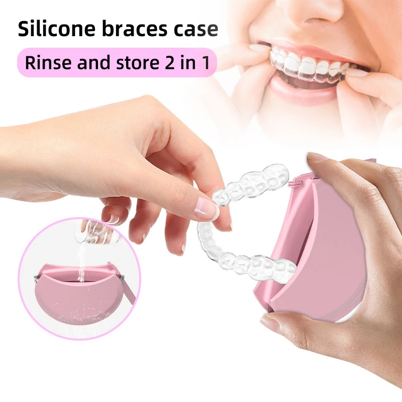 

Силиконовая коробка для зубных протезов, устройство для ухода за зубами, контейнер для хранения подтяжек, гигиена полости рта
