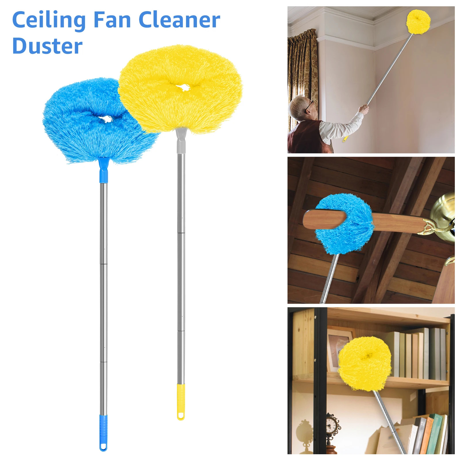 Ceiling Fan Cleaner Duster with 66.9 Inch Telescopic Handle Reusable Fibre Ceiling Fan Blade Cleaner with Removable Cleaning
Ceiling Fan Cleaner Duster with 66.9 Inch Telescopic Handle Reusable Fibre Ceiling Fan Blade Cleaner with Removable Cleaning