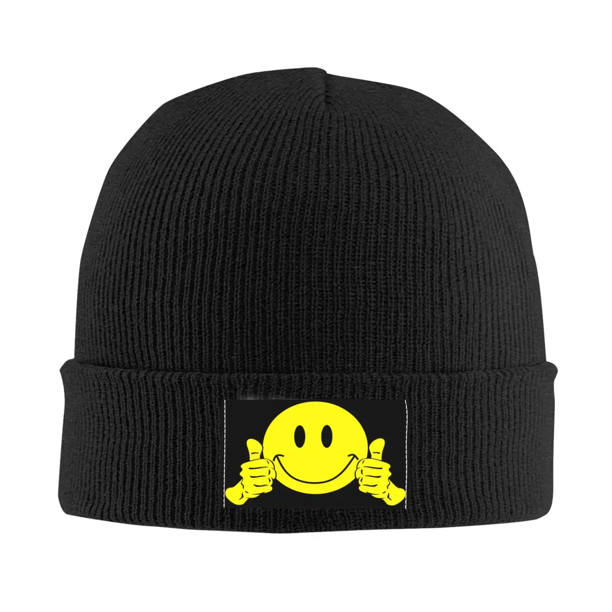 

Thumbs Up Emotion Smile Face Bonnet Hat Knitted Hats Men Women Cool Unisex Adult Winter Warm Skullies Beanies Caps