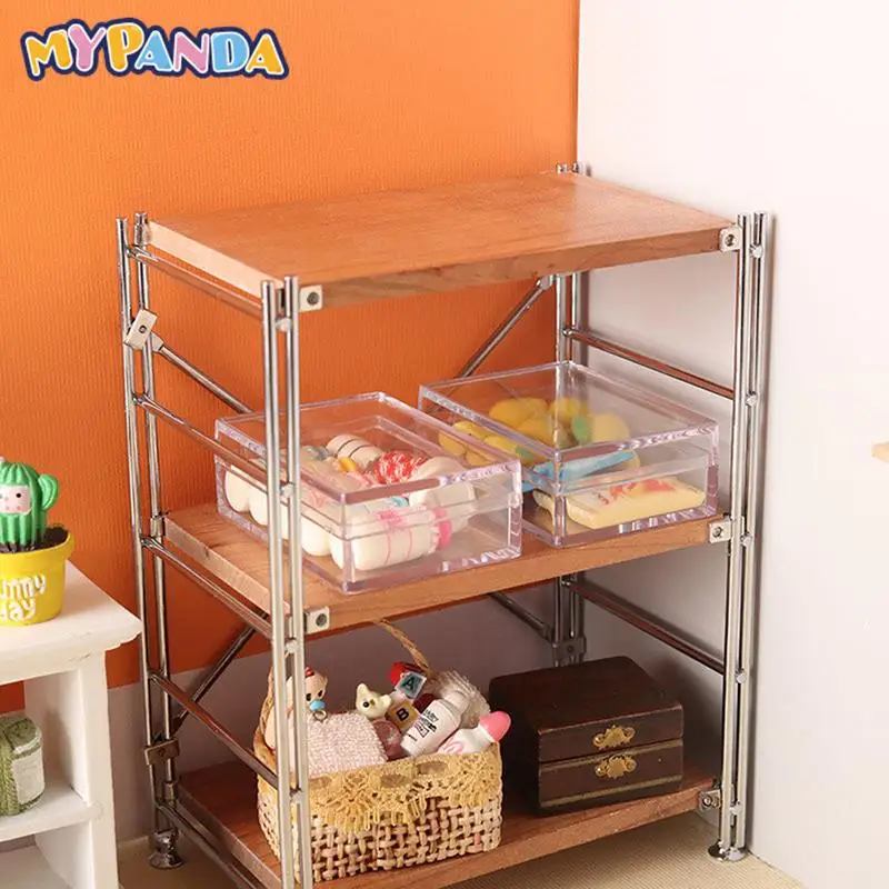 1/12 прозрачный контейнер для хранения для кукольного домика, пластиковый мини-контейнер для хранения, аксессуары для украшения дома для кукольного домика