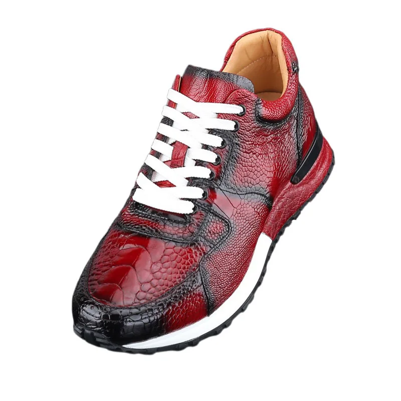 2024 new ostrich leather sneakers for men casual with real ostrich foot leather men's shoes lacing trend wear-resistant men's
2024 new ostrich leather sneakers for men casual with real ostrich foot leather men's shoes lacing trend wear-resistant men's