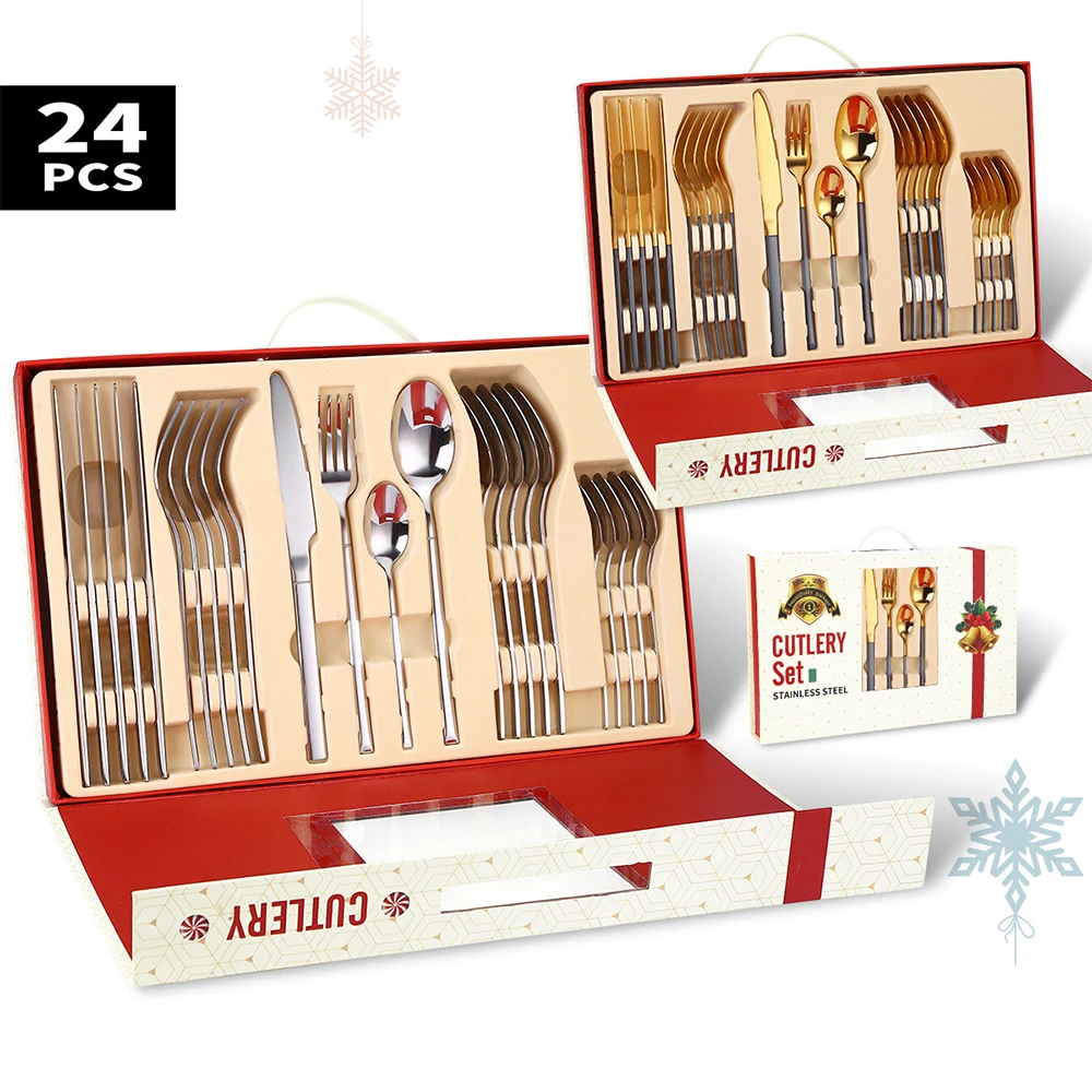 XITUO 24Piece Elegant Eating Utensils Include Knives/Spoons/Forks, Mirror Polished, Stainless Steel Cutlery Christmas present
XITUO 24Piece Elegant Eating Utensils Include Knives/Spoons/Forks, Mirror Polished, Stainless Steel Cutlery Christmas present