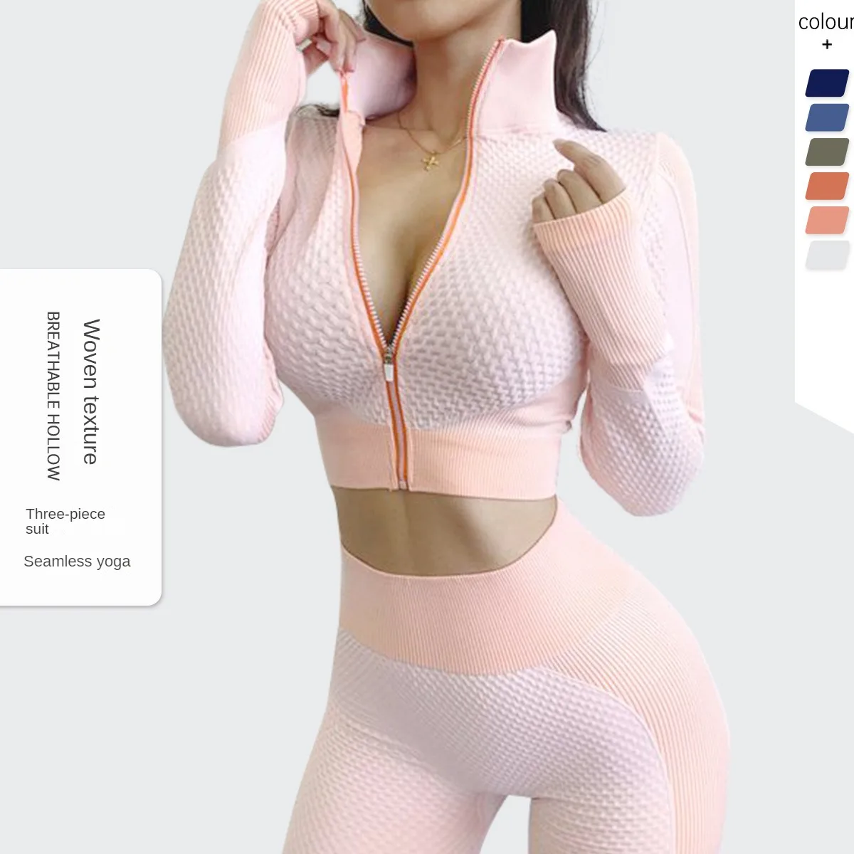 

Three-piece sets Yoga Clothes Casual Women's Suits Spring Autumn Outdoor Women Tracksuits Hooded Collar Jogging Sportswear suit