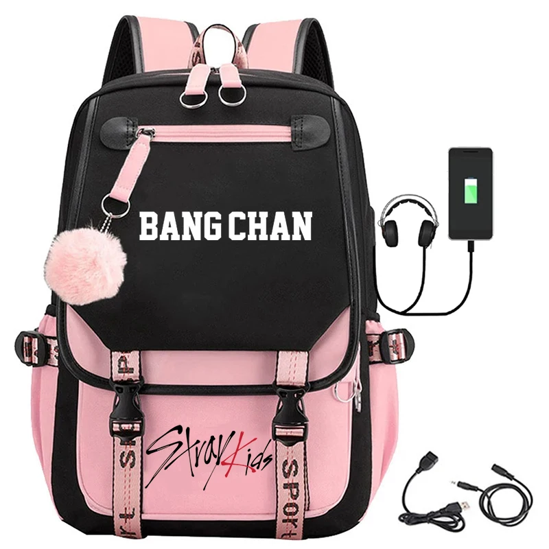 

Plush Ball Teenage Bookbag Large Capacity Rucksack Fashion Girl Backpack Women Travel Bag High School Schoolbag Black Mochila