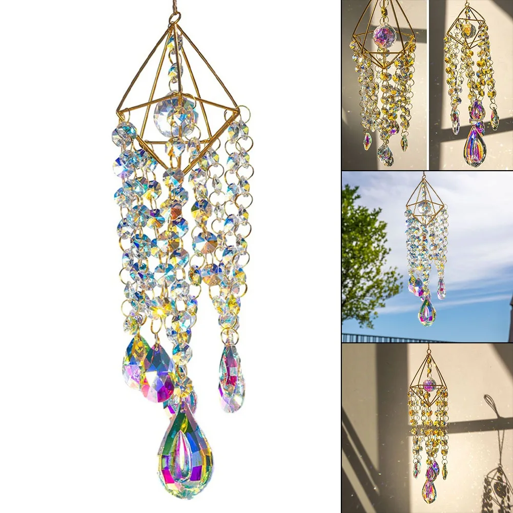 Colorful Crystal Wind Chimes Gifts Hanging Pendant Home Garden Patio Yard Sparkling Rainbows Hanging Decorations
Colorful Crystal Wind Chimes Gifts Hanging Pendant Home Garden Patio Yard Sparkling Rainbows Hanging Decorations