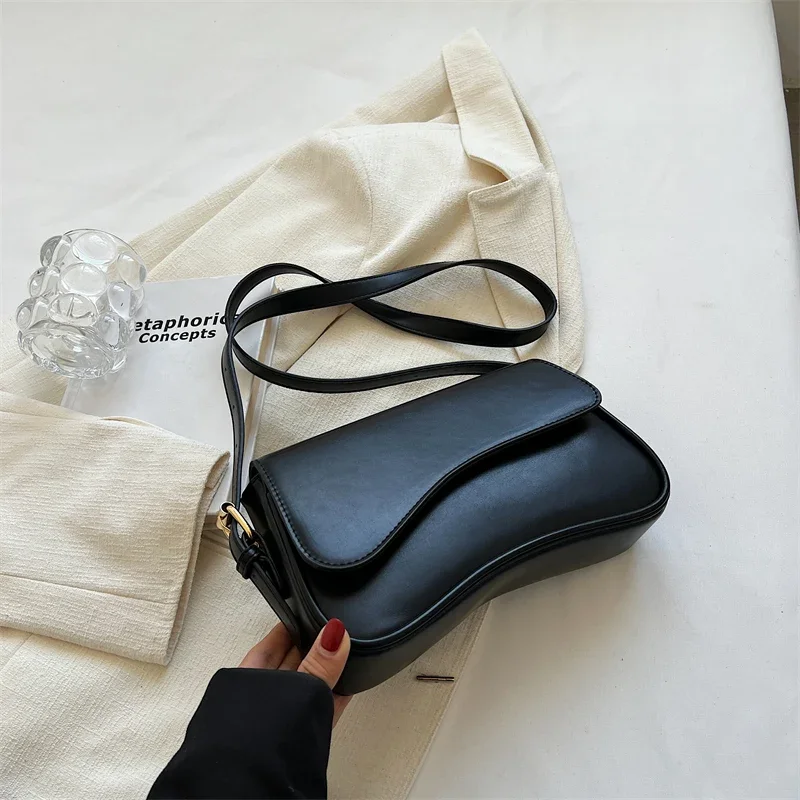 

Винтажные кожаные сумки через плечо для женщин 2024, дизайнерская женская маленькая сумка через плечо с откидной крышкой, сумки и кошельки для подмышек