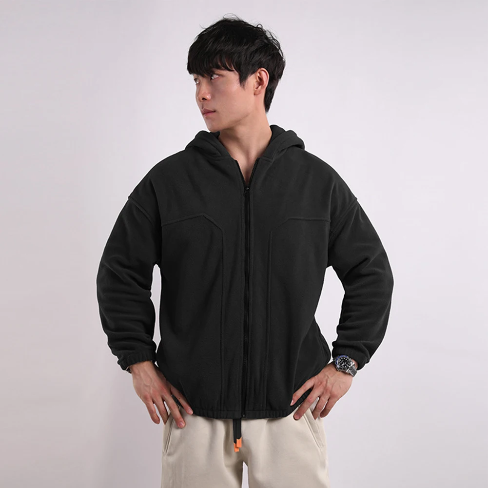 New Men's Thick Zip Up Soft Fleece Heavy Duty Work Hoodie Winter Black Sweatshirt Casual Solid Cardigan Men Hooded Overcoat 
New Men's Thick Zip Up Soft Fleece Heavy Duty Work Hoodie Winter Black Sweatshirt Casual Solid Cardigan Men Hooded Overcoat