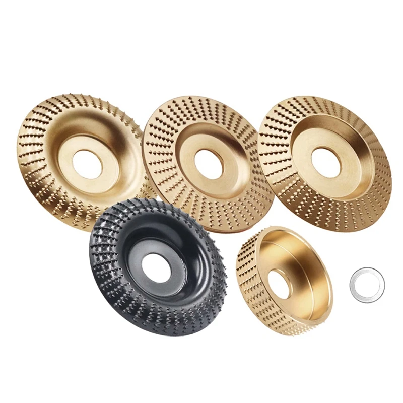 

5 Pcs Set Of Wood Grinding And Polishing Wheels For Angle Grinder, Rotary Disc Sanding Carving Tools Abrasive Discs