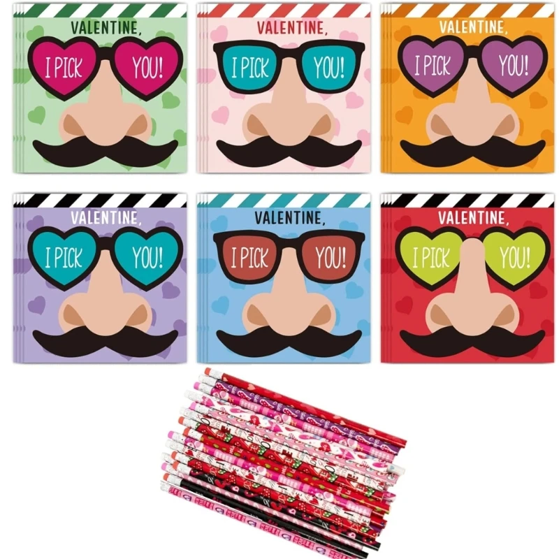 Set of 24 Fun Valentines Cards with Wooden Pencils Valentine Gift Exchange for Boys Girls Toddler Valentine Birthday
Set of 24 Fun Valentines Cards with Wooden Pencils Valentine Gift Exchange for Boys Girls Toddler Valentine Birthday