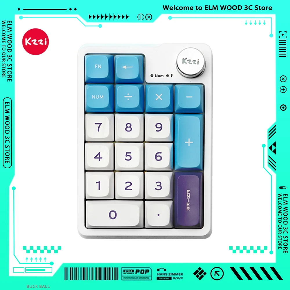 

Kzzi K20 Keypad Gasket Mini Keyboard Tri Mode Bluetooth Wireless Mechanical Keyboard Accessory For Computer Office Gaming Gifts