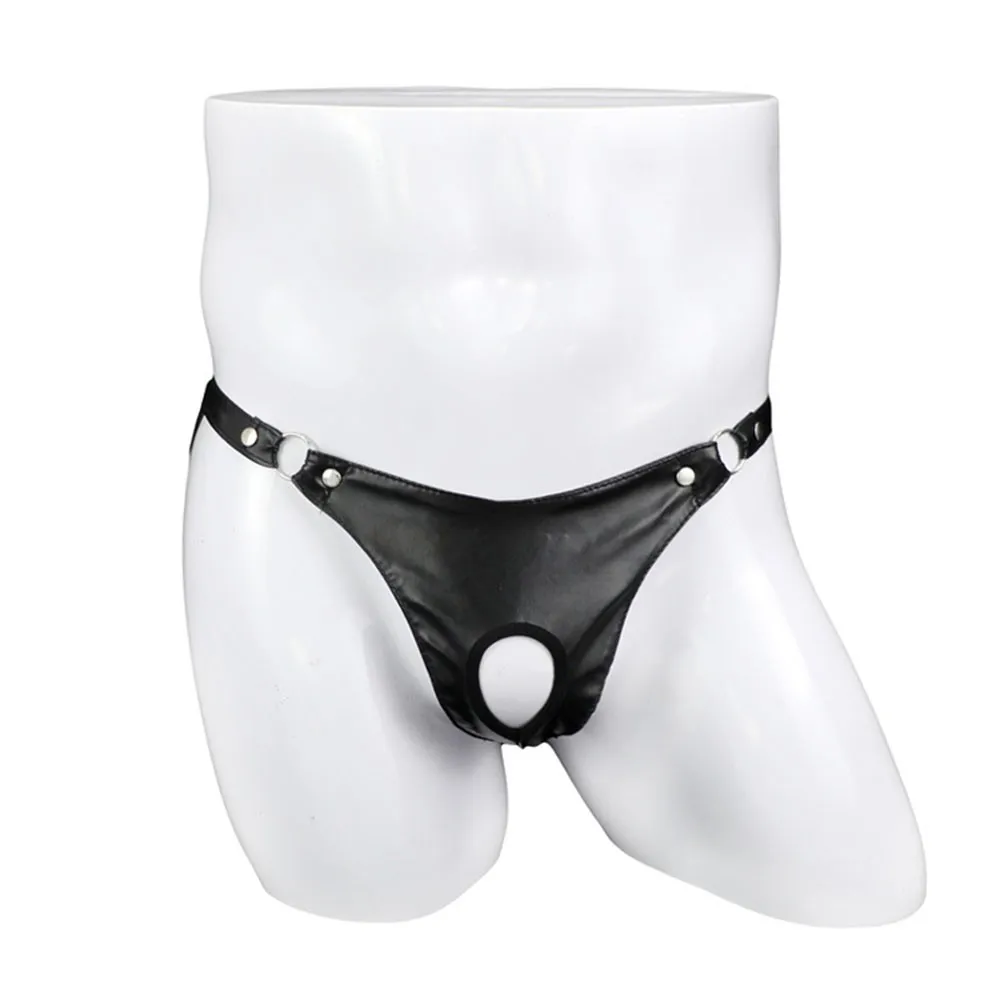 Men's Sexy Underwear Leather Metal Ring G-string Jock Strap Underpants Panties Buttocks Hollow Thongs Erotic Lingeries
Men's Sexy Underwear Leather Metal Ring G-string Jock Strap Underpants Panties Buttocks Hollow Thongs Erotic Lingeries