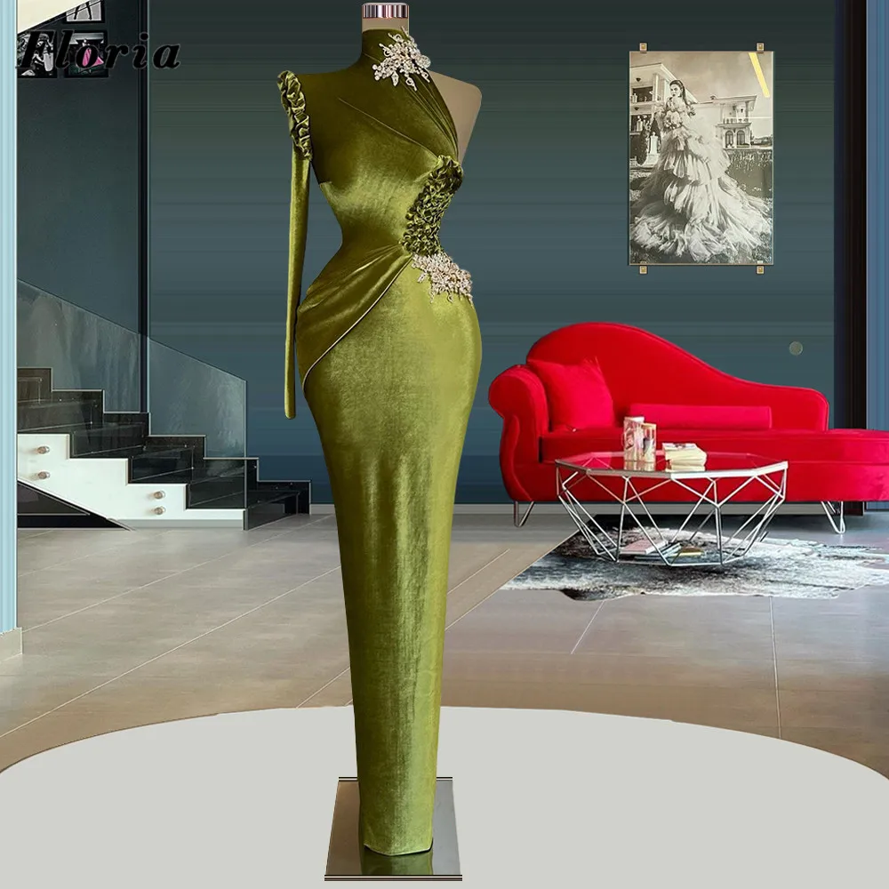 Floria Arabic Dubai Green Long Evening Dresses Plus Size Beading Prom Dress Luxury Women Celebrity Party Dress Vestidos De Mujer
Floria Arabic Dubai Green Long Evening Dresses Plus Size Beading Prom Dress Luxury Women Celebrity Party Dress Vestidos De Mujer