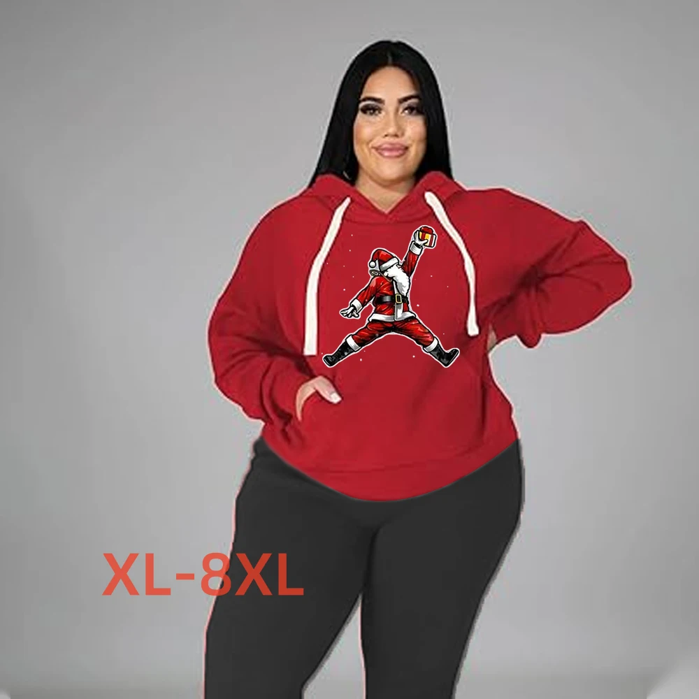 Plus Size 4xl 5xl 6xl 7xl 8xl Autumn Winter Printed Hip Hop Ladies Santa Claus Tracksuit Hoddie Sweatshirt Long Top
Plus Size 4xl 5xl 6xl 7xl 8xl Autumn Winter Printed Hip Hop Ladies Santa Claus Tracksuit Hoddie Sweatshirt Long Top